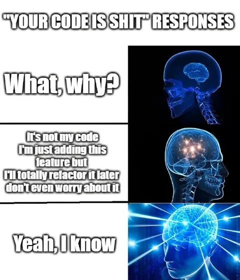 Expanding Brain Code Excuse