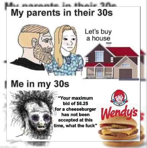Parents Buy a House, Me Bid on Wendy's