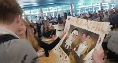 Handmade Cartoon Poster at Prom