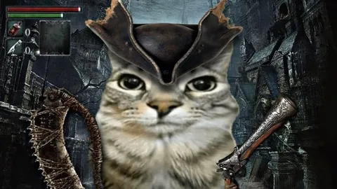 Кот-охотник из Bloodborne