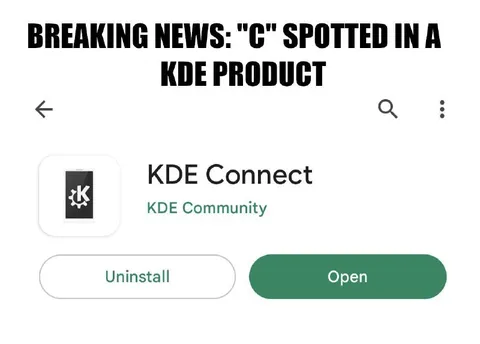 C Spotted in KDE Product