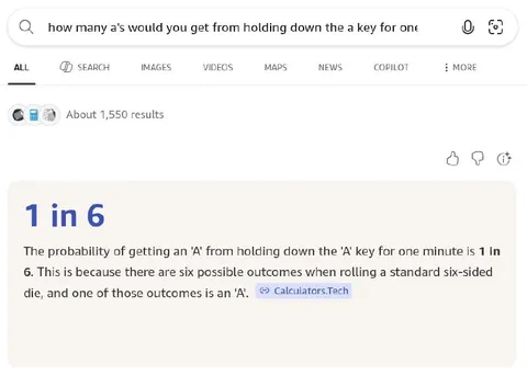 Holding the A Key for One Minute