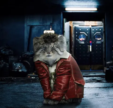 Кот в космическом костюме