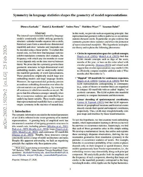 Symmetry in Language Model Representations