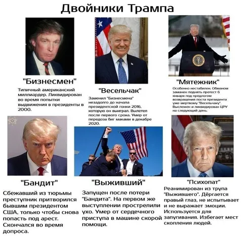 Двойники Трампа: шесть воплощений