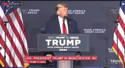 Trump Walks Off Stage