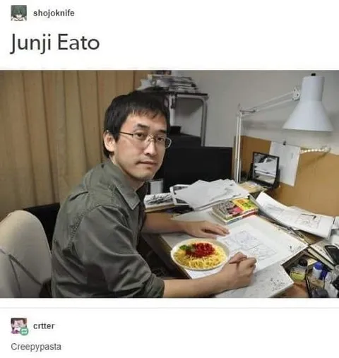 Junji Ito Eating Spaghetti
