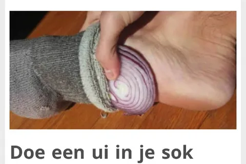 Doe een ui in je sok