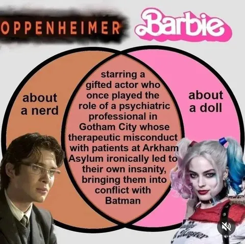Oppenheimer and Barbie Venn Diagram