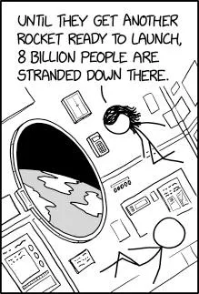 Eight Billion People Stranded Down There