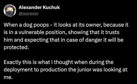 Junior Looks at Me in Production