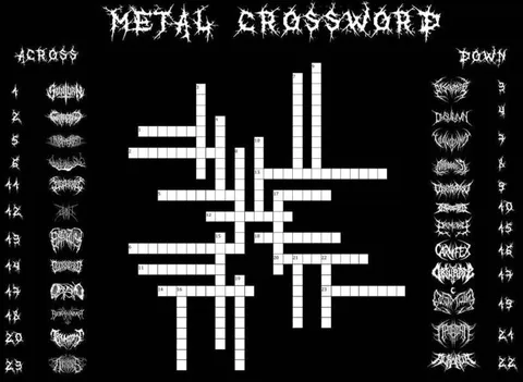 Metal Crossword Puzzle