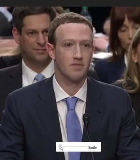 Mark Zuckerberg Tries to Smile