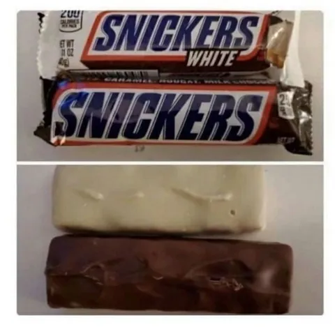 Snickers White Looks the Same