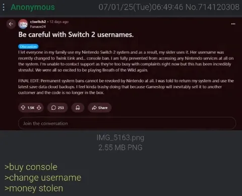 Nintendo Username Money Stolen