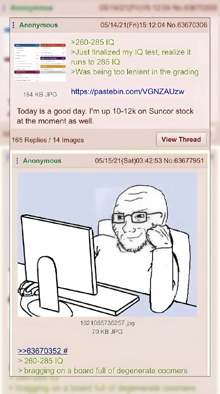 Bragging About a 285 IQ
