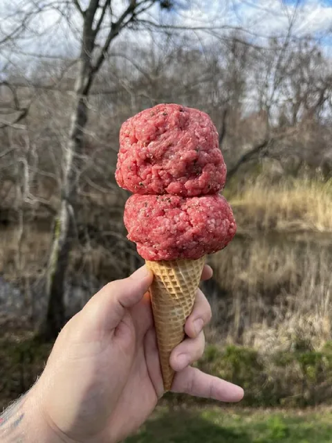 Мороженое из сырого фарша