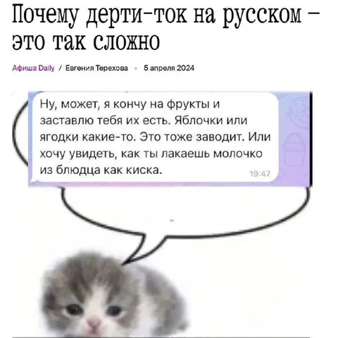 Котёнок и русский дерти-ток