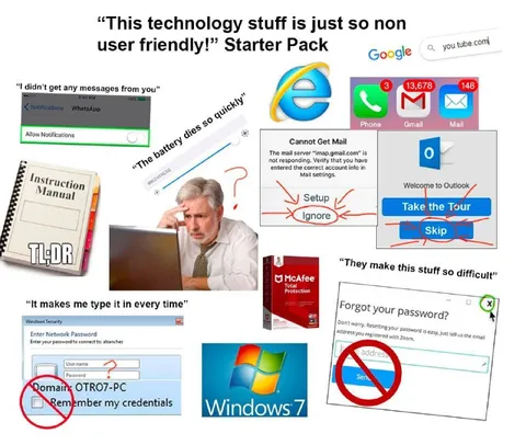 Technology Stuff Non User Friendly Starter Pack