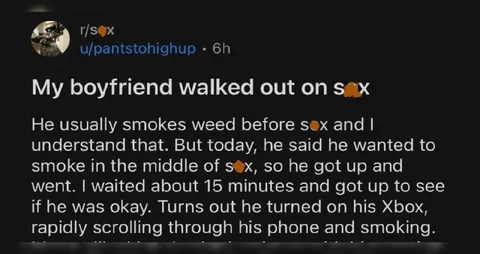 Boyfriend Leaves During Sex