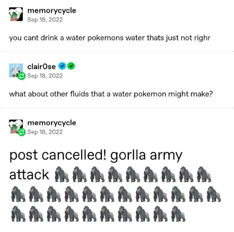 Water Pokémon Gorilla Army