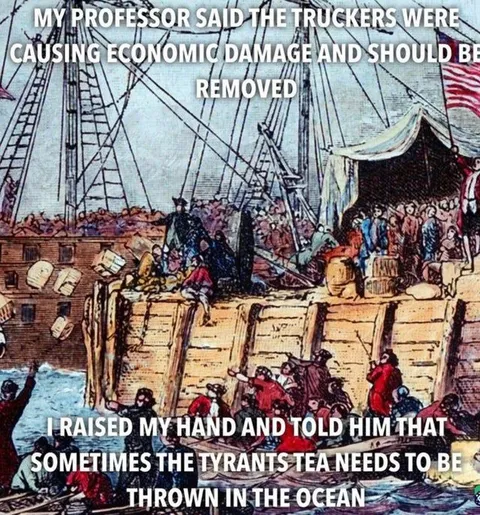 Trucker Removal and Tea Party