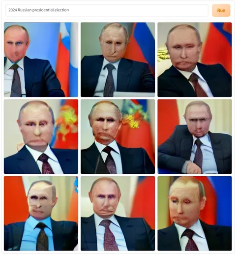 Искажённые портреты Путина