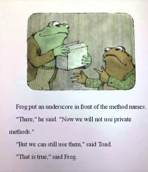 Frog Makes Methods Private