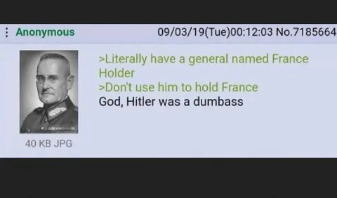Hitler Misses the France Holder