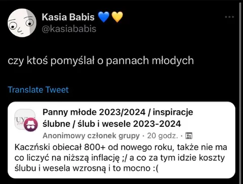 Panny młode a inflacja