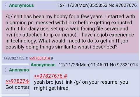 Put /g/ on Your Resume