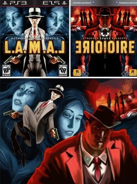 L.A. Noire upside-down covers