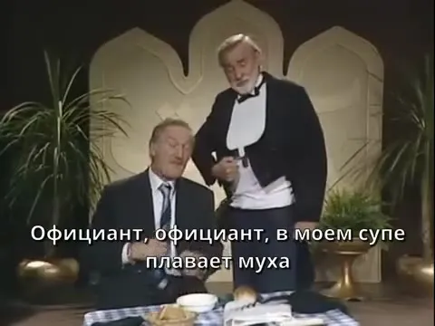 Официант, в моей супе муха
