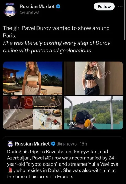 Pavel Durov’s Every Step Posted
