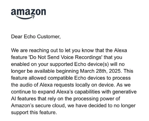 Alexa Stops Processing Locally