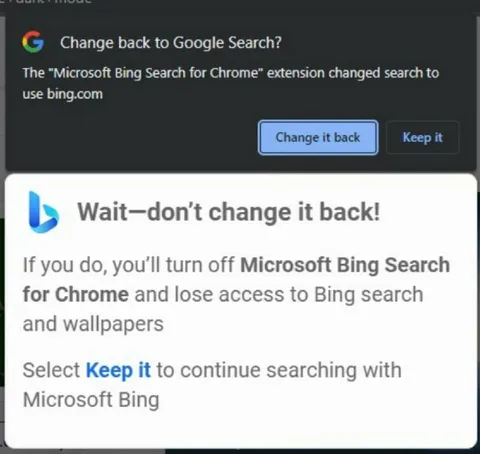Bing Won’t Let You Switch Back