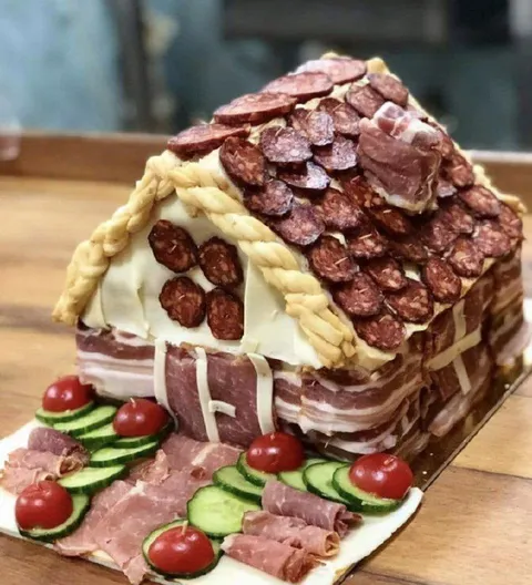 Мясной торт на праздник