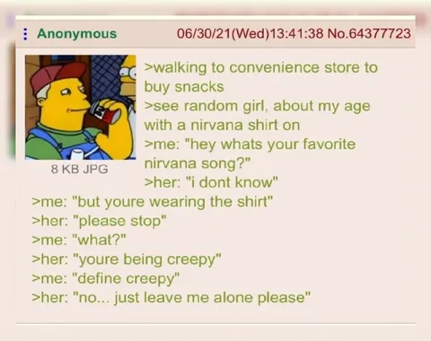 Nirvana Shirt Conversation