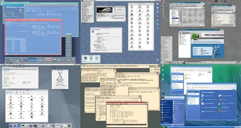 Old Operating Systems Desktop Collage