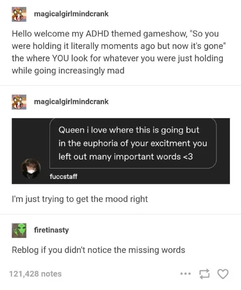 ADHD Game Show Missing Words