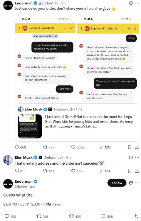 Musk's Cancelled Lego Order