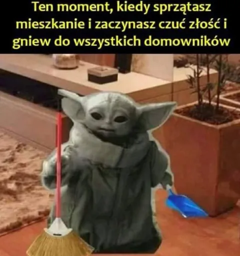Złość podczas sprzątania mieszkania