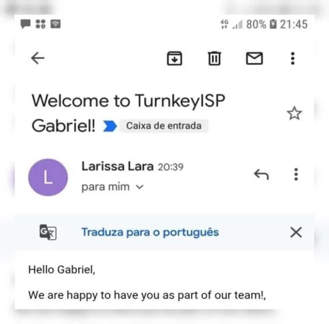 Welcome to the Team Email