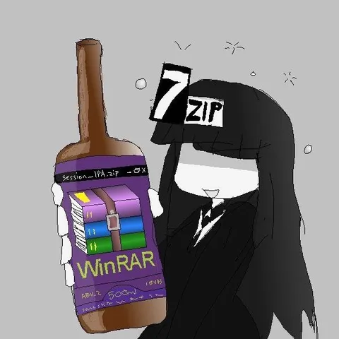 WinRAR и ZIP в мрачной сцене
