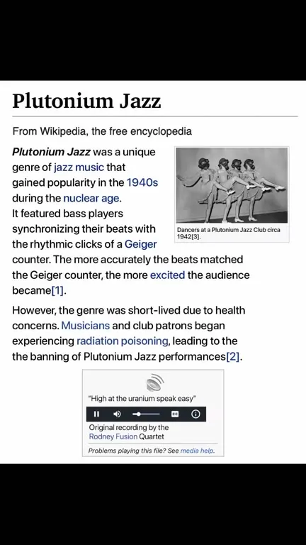 Plutonium Jazz Radioactive Swing