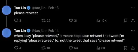Please Retweet Clarification
