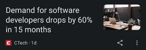 Software Developer Demand Drops