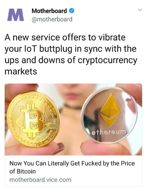 IoT Buttplug Tracks Crypto Prices