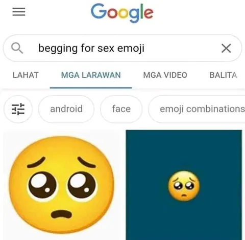Begging for Sex Emoji Search