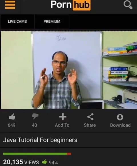 Java Tutorial on Pornhub
